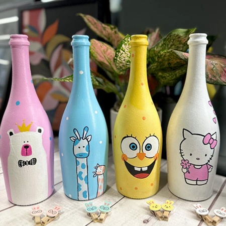 Glass Bottle Painting