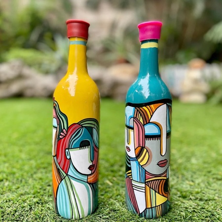 Hand-painted Sisterhood Bottle