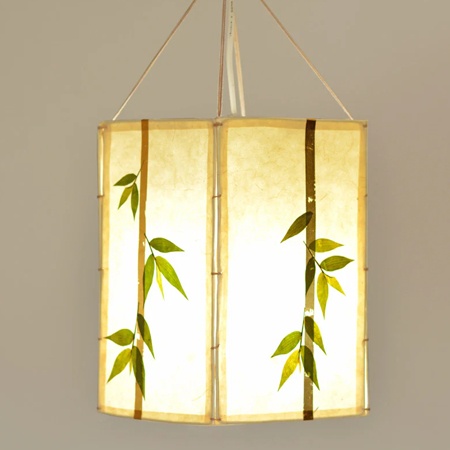 Hanging Painted Lampshade