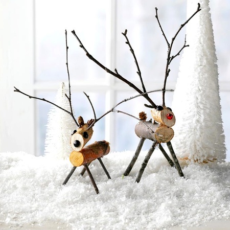 Raindeer made from sticks