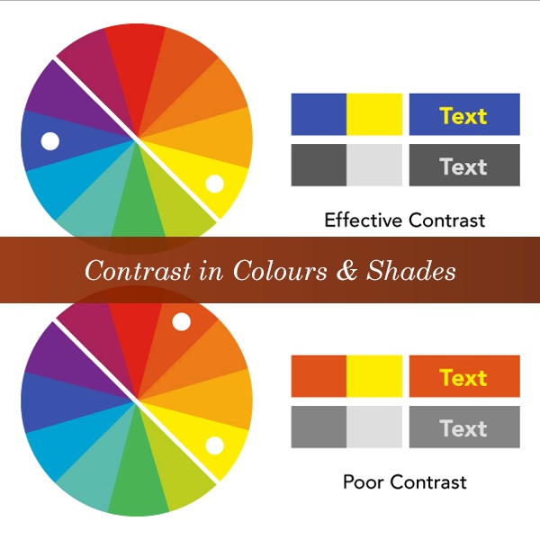 High contrast colors and shades in clothing design for better visibility and accessibility for visually impaired users High contrast colors and shades in clothing design for better visibility and accessibility for visually impaired users