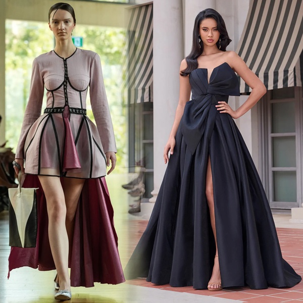 Different clothing silhouettes showing how garment shapes influence self-perception and confidence