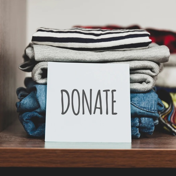 Give clothes a second life by donating your old clothes