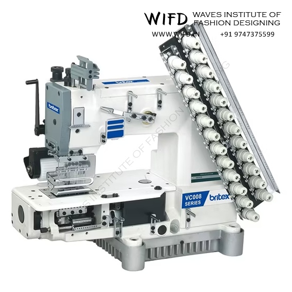 Multi-needle chain stitch industrial sewing machine for pin-tuck and smocking operations in textile manufacturing