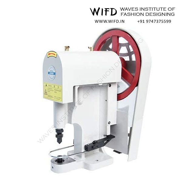 Automated snap button attachment machine with pneumatic pressing mechanism for consistent fastener installation in garment and accessory manufacturing