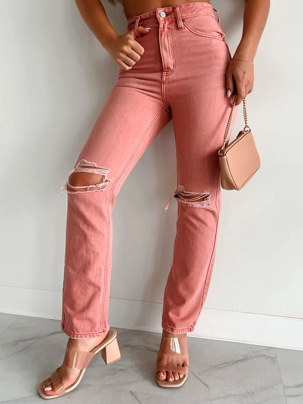 Colored dyed denim jeans in black, olive, burgundy and pastel shades beyond blue