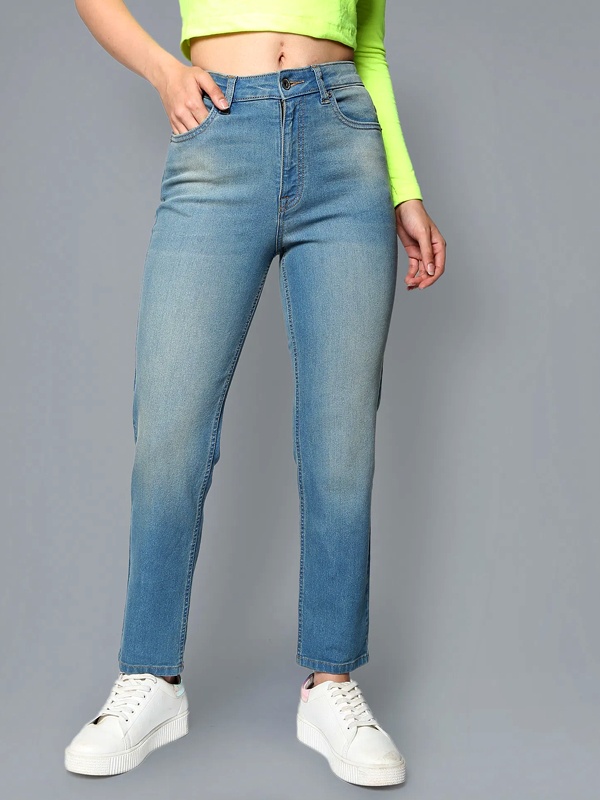 Slim fit pencil jeans with narrow tapered leg and clean silhouette