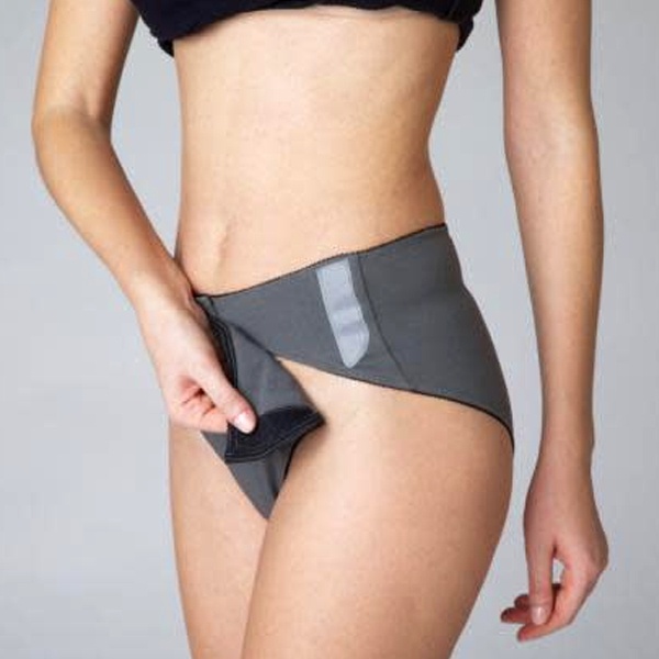 Adaptive lingerie with front closures and easy fastenings designed for people with limited mobility and disabilities