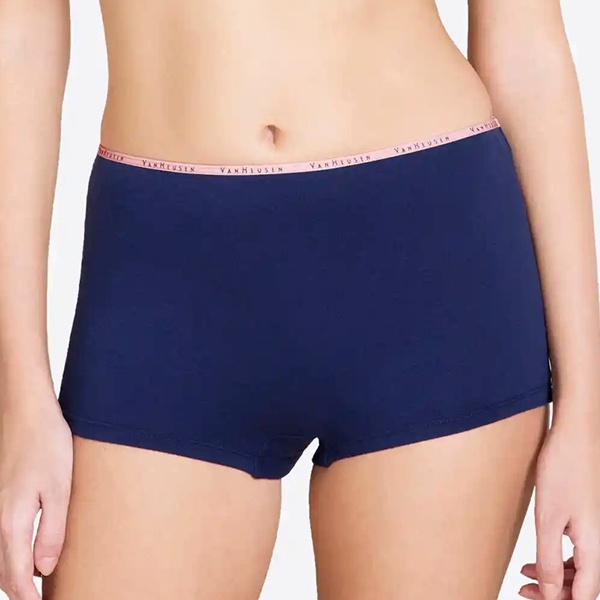 Boyshorts underwear inspired by shorts offering full coverage at sides and back for comfort and lounging