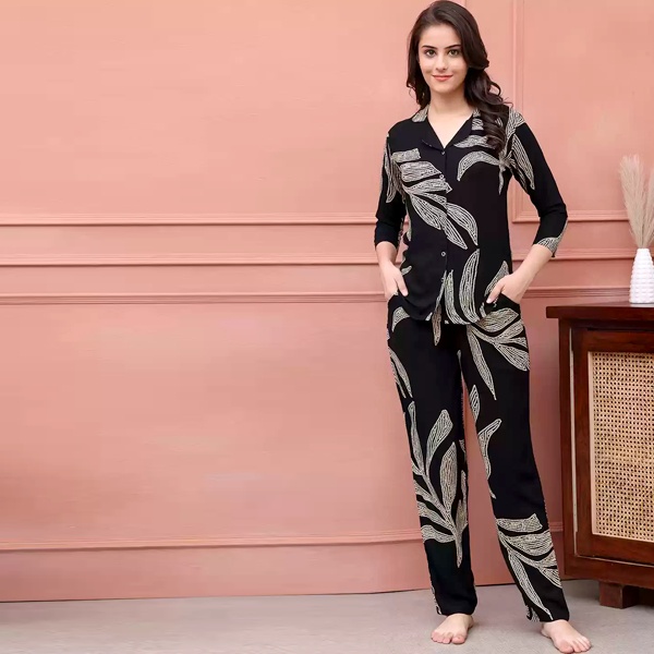 Comfortable nightdress in breathable soft fabric offering relaxed fit for restful sleep