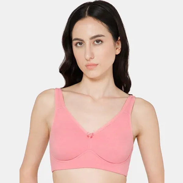 Elastane and spandex bra with stretch fibres ensuring proper fit and shape retention after washing