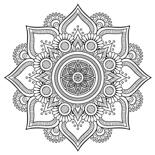 Basic mandala art techniques showing radial balance, symmetry and step-by-step drawing methods Basic mandala art techniques showing radial balance, symmetry and step-by-step drawing methods
