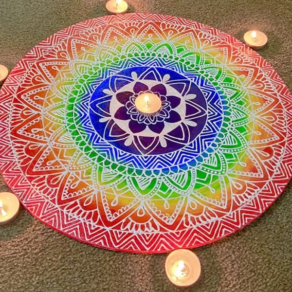 Traditional Indian rangoli and kolam floor art as cultural mandala forms during festivals Traditional Indian rangoli and kolam floor art as cultural mandala forms during festivals