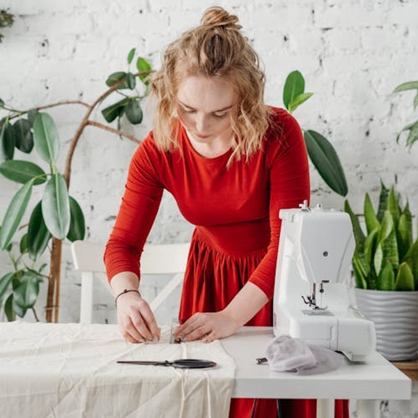 Professional fashion designer creating clothing designs and patterns showcasing career opportunities in fashion design