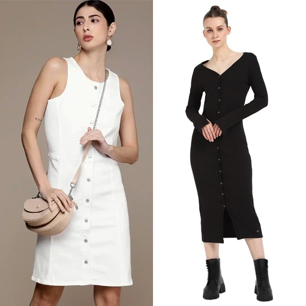 Calvin Klein black and white classic outfit demonstrating monochrome minimalism