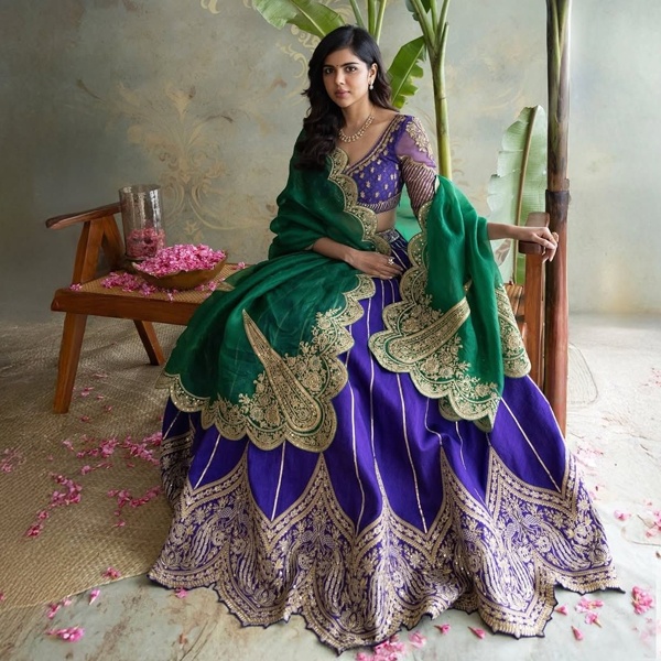 Embroidered Lehenga Choli for Navratri - Festive Indian Outfit with Mirror Work and Traditional Embellishments