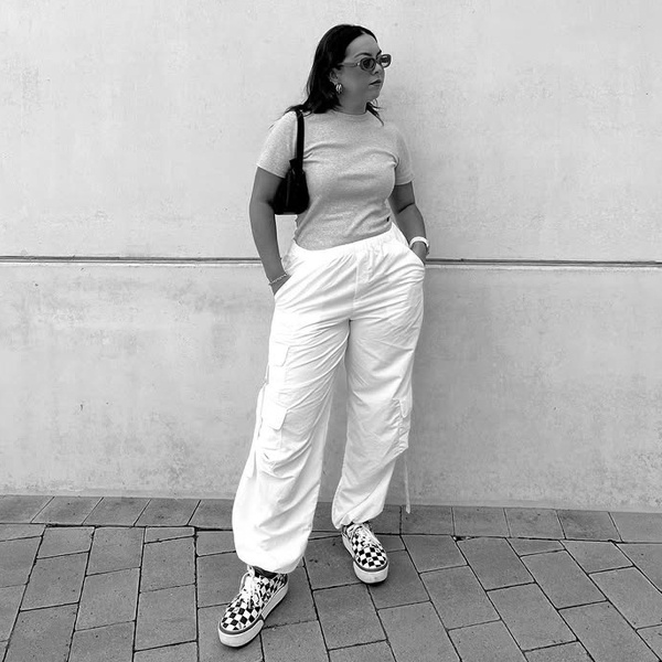 Historical evolution of parachute pants from 1980s breakdance culture to modern college fashion showing vintage and contemporary styles