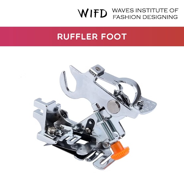Ruffler foot with adjustable screws for creating pleats and ruffles with variable depth and spacing