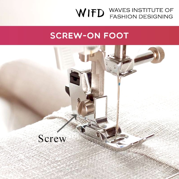 Screw-on presser foot attachment for stable heavy-duty sewing on industrial machines
