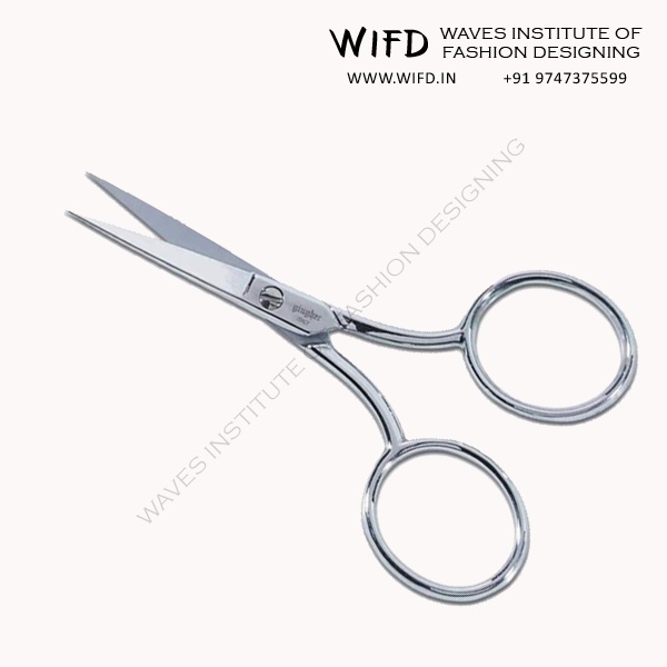 Small delicate embroidery scissors 3-4 inches with pointed blades for precise thread cutting and detail work