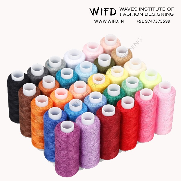 Sewing threads in different colors and weights from 20-100 for various fabric types and sewing projects