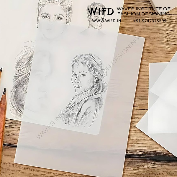 Semi-transparent tracing paper for transferring designs and patterns onto fabric for sewing projects