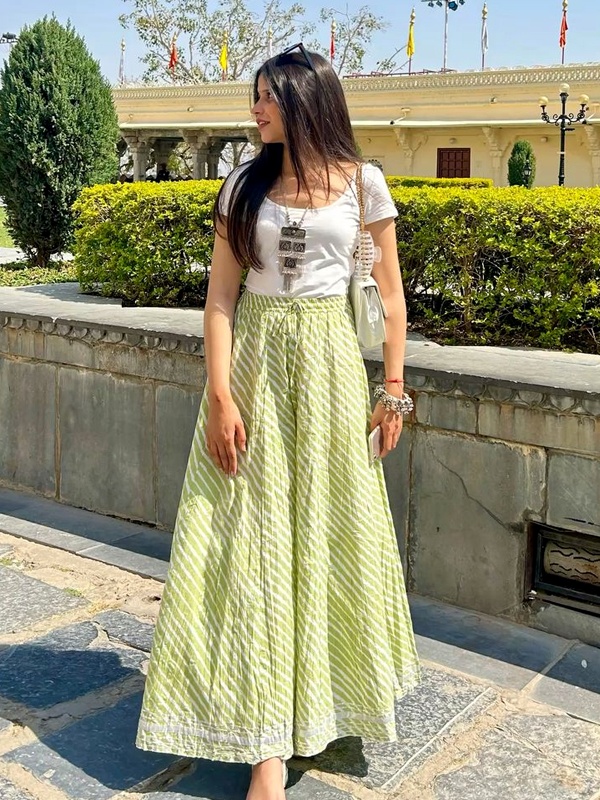 Lime Green Maxi Skirt with White Top - Refreshing Spring 2026 Color Combo