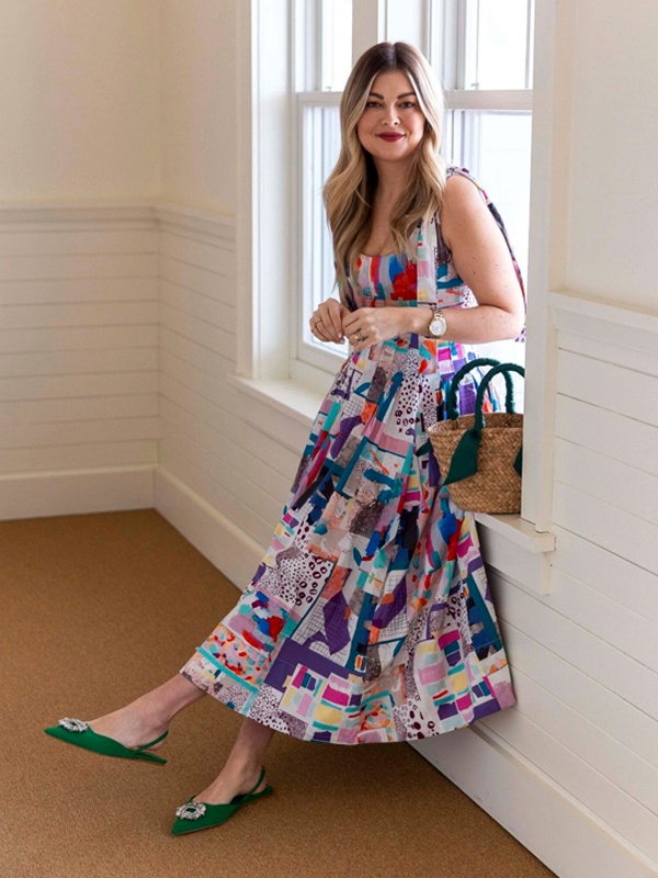 Colorful Patchwork Midi Dress - Creative Spring 2026 Workwear Fashion