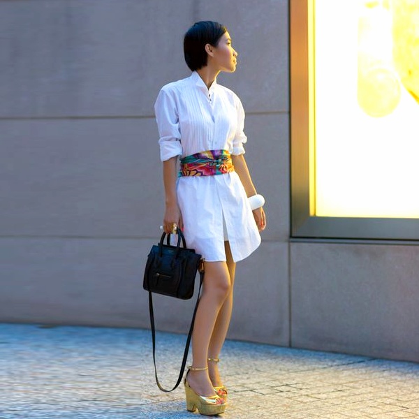 Scarf Styled as Belt - Y2K Inspired Spring 2026 Accessory Trend