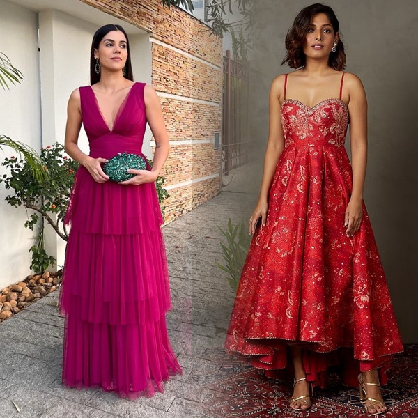 Valentine's Day hairstyle and makeup looks ranging from romantic curls to modern sleek styles