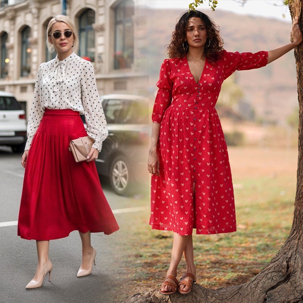 Eco-friendly sustainable Valentine's Day outfit made from organic cotton and recycled materials